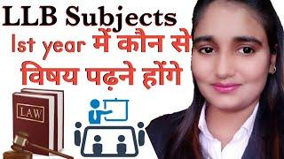 LLB SYLLABUS  | LLB Syllabus in Hindi | LLB Syllabus in 1st Year | Minakshi Soni |