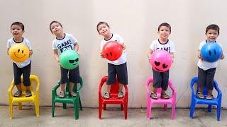 RAFAEL FOI CLONADO - Cinq petites boules 🟡 | Comptines et chant d'enfants | Éducation des enfants