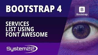 Bootstrap 4 Basics Services List Using Font Awesome