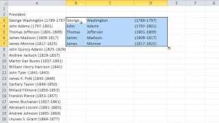 Pull First, Middle and Last Names From One Cell Into Separate Cells In Excel 2010