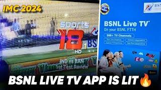 BSNL LIVE TV DEMO: Sports 18 HD on Bsnl Live TV App, Bsnl Booth At IMC 2024, Vi 5G, Airtel, Jio