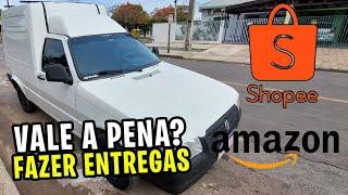 PRIMEIRO DIA FAZENDO ENTREGAS SHOPEE AMAZON NETSHOES E ETC...