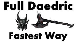 Skyrim Remastered FULL DAEDRIC Armor EASY WAY (Special Edition NO SMITHING Walkthrough Guide)