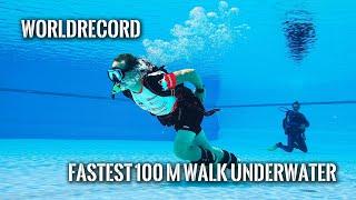 Fastest 100 m walk underwater - Worldrecord - Ultradad