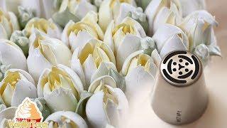 How to use russian piping Tips with Meringue Cream | RUSSIAN PIPING TIPS GUIDE | VanilleTanz