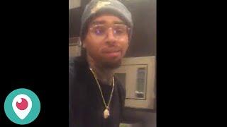 Chris Brown fooling around with friends on Periscope (12/1/2015)
