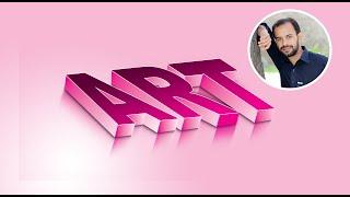 Create 3D Text Effect | make 3D text effect in coreldraw | by ishfaq artist