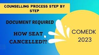 comedk counselling || document required