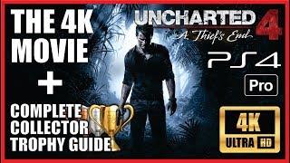 UNCHARTED 4 FULL GAME 4K MOVIE 100% Collectibles All Treasures All Notes & All Dialogues [4K PS4PRO]