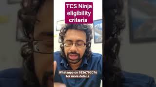 Eligibility criteria of TCS Ninja #preparation #competitive #students #job #career #shorts