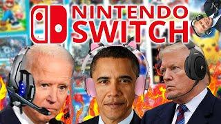 US Presidents Play Nintendo Switch Games (Smash Bros, Mario Kart 8, Mario Bros U Deluxe)