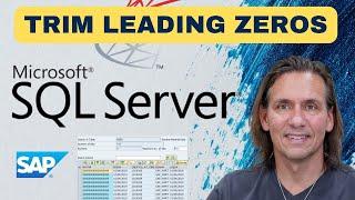 How to trim leadings zeros from an SAP extract using SQL Server with Billy Thomas ALLJOY Data