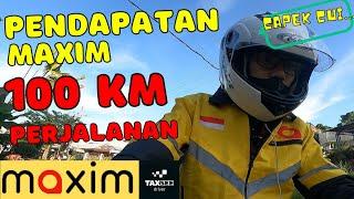 Pendapatan Maxim Taxsee Bike Dengan Total Tempuh 100 KM, Tutorial Bike Maxim Driver