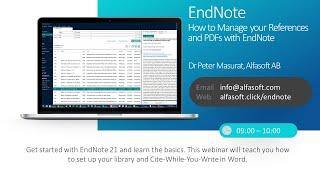 EndNote - How to Manage your References and PDFs