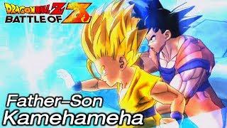 DBZ: Battle of Z - Super Saiyan 2 Teen Gohan Father-Son Kamehameha Ultimate Move | HD