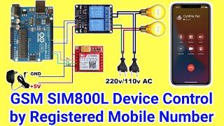 GSM Sim800L control Device by calling from Registered mobile number || Teach Me Something