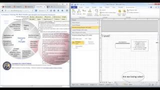 Using a brainstorming template in Visio to help solve a case