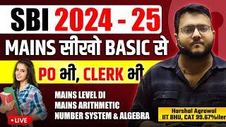 SBI PO Mains Quant | SBI CLERK Mains Quant | Parinam Batch SBI PO, SBI CLERK 2024 - 25 | Harshal Sir