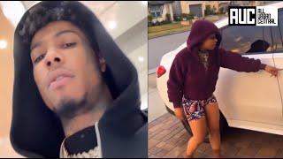 "Thats Offset Baby" Blueface Kicks ChriseanRock Off His Property After Trying To Drop Off Junior