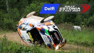 ERC Delfi Rally Estonia 2024  /Actions/Mistakes/Crashes
