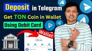 How to Purchase TON Coin in Telegram || How to Deposit TON Coin in Telegram Wallet