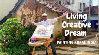 Living Creative Dream / Painting with Watercolor / Outdoor / Art Vlog