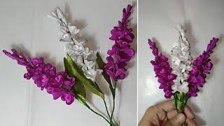 DIY || Tutorial Membuat Bunga Lavender Dari Pita Satin