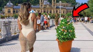 Scaring People in San Sebastián 2023 !! Bushman Prank