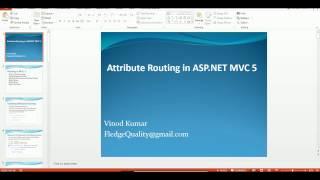 Part 2 Attribute Routing in ASP.NET MVC 5