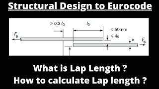 what is lap length | How to calculate lap length | Structural Design to Eurocode