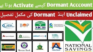 Dormant account activation | Dormant account kaise open karen| Unlaimed bank account