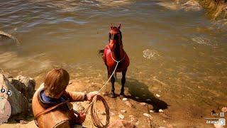 It is a very clever horse, Arthur tried hard to catch it but it ran away - Rdr2 | Gameplay