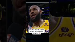 LeBron James shouts out Lonnie Walker IV's Game 4 performance 