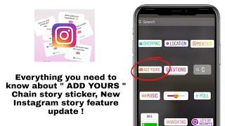 NEW Instagram Story Feature | "Add Yours" Chain Story (How To Use It Now) You need to know this !