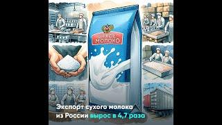 Экспорт сухого молока из России вырос в 4,7 раза