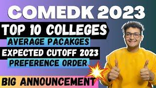 COMEDK 2023: Top 10 Colleges and Their EXCITING Packages - Cutoff & BIG Announcement!