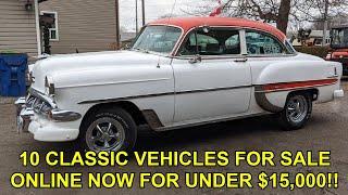 10 Pre-1980 Vintage Vehicles for Sale Online Now Under $15,000 - Links to Listings Included Below