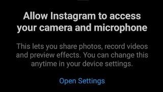Fix allow instagram to access your camera and microphone in settings problem 2022