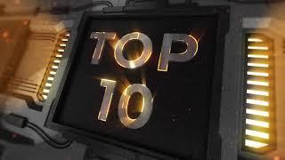 Futuristic Top 5 and top 10 ranking countdown with green screen black mart