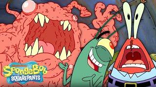 Plankton Attacks the Krusty Krab with a Chum Monster!  | SpongeBob