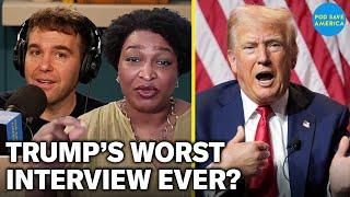 Trump Has Maybe WORST Interview Ever At NAJB + Harris Holds Huge Atlanta Rally