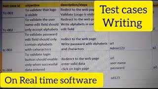 How to write test case on a Login Page of any software | Learn with Real Time Software #testcases