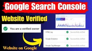 Google Search Console ownership verification, Verify Google Tag Manager, Google Analytics, html tag