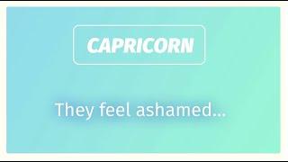 CAPRICORN - They feel ashamed… (APRIL MIDMONTH, Tarot Reading)