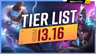 NEW TIER LIST for PATCH 13.16 - League of Legends