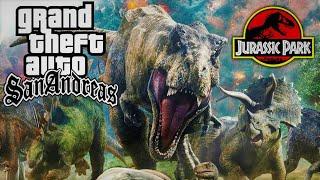 GTA San Andreas - Jurassic Park Mod | JURASSIC PARK ALL DINOSAUR | PC 2022