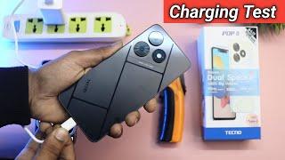 Tecno Pop 8 Charging Test 0 to 100% with box Charger | Heat Test