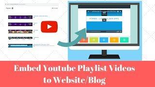 How to embed youtube playlist videos to website/blog