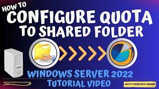 How to Configure And Enable Quota to a Shared Folder | Windows Server 2022