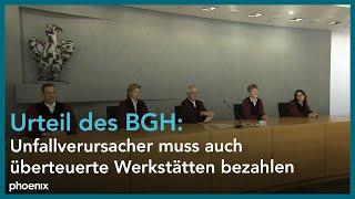 BGH-Urteil: Unfallverursacher trägt das "Werkstattrisiko" (16.01.24)